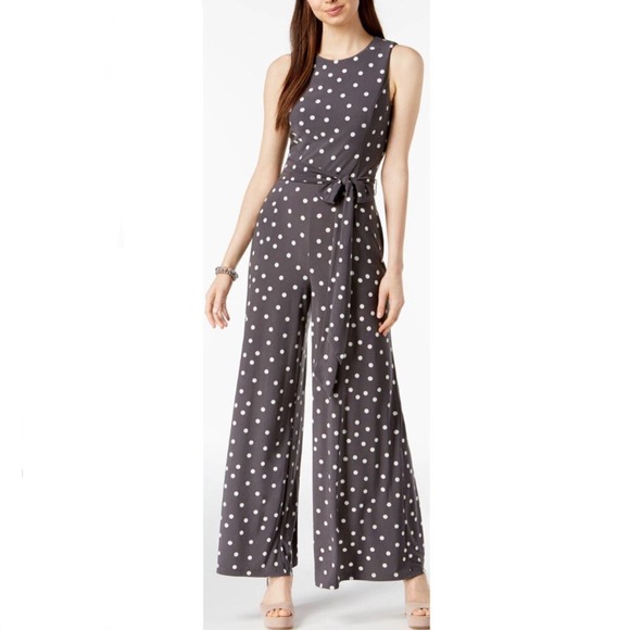 Tommy Hilfiger Pants - Tommy Hilfiger NWT Gray White Dotted Jumpsuit 14